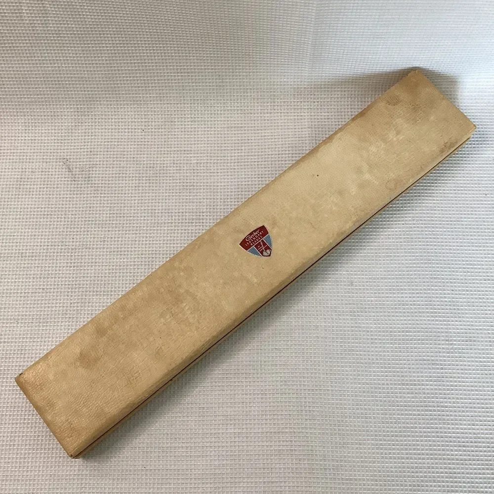 Vintage Gerber Legendary Blades Long Snickersnee Fork Tip Carving Knife with Box